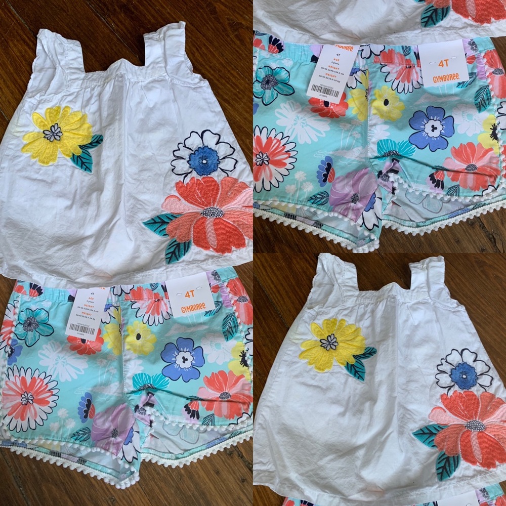 Gymboree new shorts and shirt 4T
